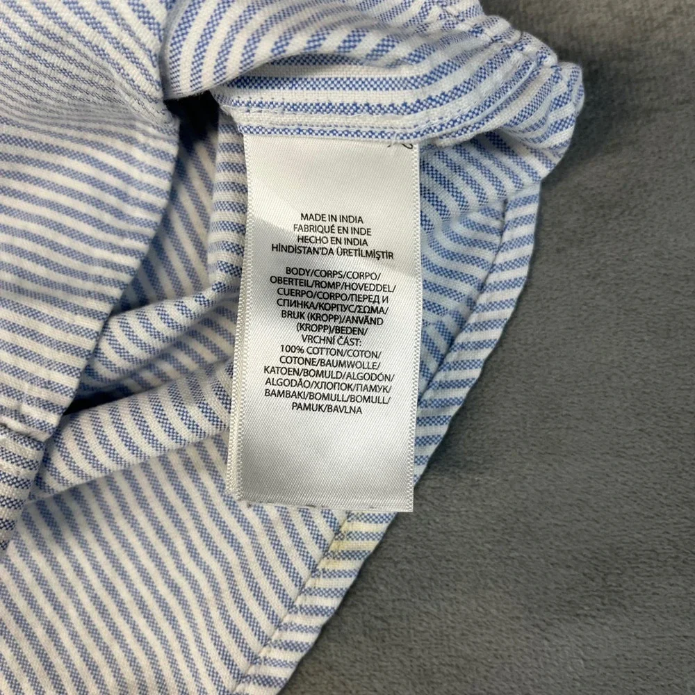 Ralph Lauren Button Down Kids XL 18-20 Blue Striped Good Big Pony Shirt